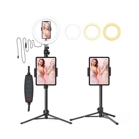 Selfie stick / statyw BlitzWolf BW-STB2 z lampą pierścieniową LED