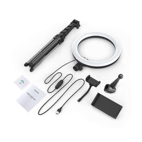 Selfie stick / statyw BlitzWolf BW-STB2 z lampą pierścieniową LED