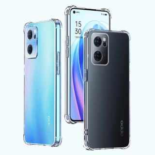 Silikonowe etui pancerne ShockProof Alogy do Oppo Reno7 5G Global Przezroczyste