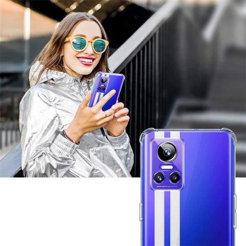 Silikonowe etui pancerne ShockProof Alogy do Realme GT Neo 3 Global Przezroczyste