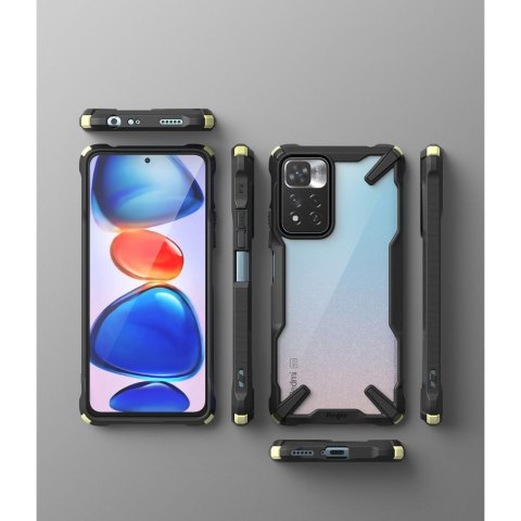 Etui Ringke Fusion X do Xiaomi Redmi Note 11 Pro+ Plus 5G Lime Glow Black