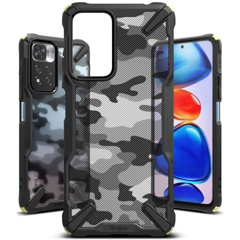 Etui Ringke Fusion X do Xiaomi Redmi Note 11 Pro+ Plus 5G Lime Glow Camo Black