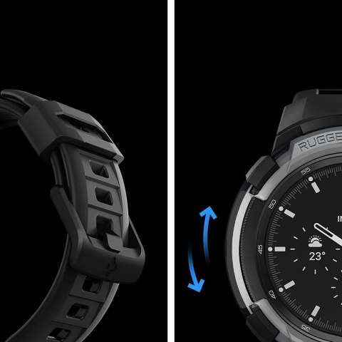 Etui Spigen Rugged Armor Pro do Samsung Galaxy Watch 4 Classic 46mm Charcoal Grey