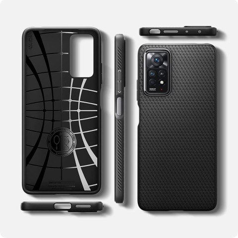 Etui obudowa Spigen Liquid Air do Xiaomi Redmi Note 11 Pro/ 11 Pro 5G Matte Black