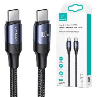 Kabel przewód USAMS USB-C do USB-C 100W PD Fast Charge QC FCP 3m Czarny