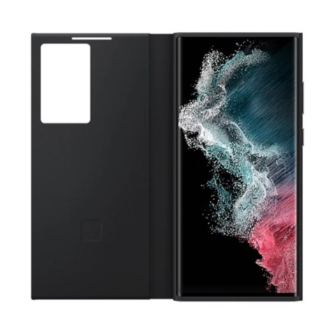 Oryginalne etui Samsung Clear View Cover z klapką do Samsung Galaxy S22 Ultra Czarny