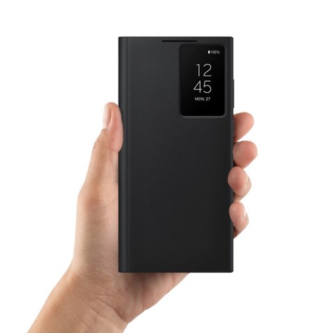 Oryginalne etui Samsung Clear View Cover z klapką do Samsung Galaxy S22 Ultra Czarny