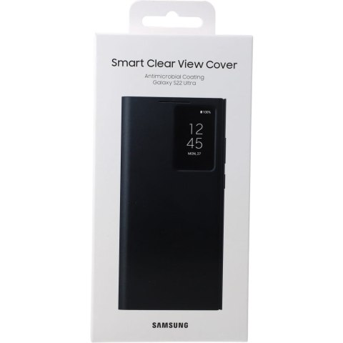 Oryginalne etui Samsung Clear View Cover z klapką do Samsung Galaxy S22 Ultra Czarny