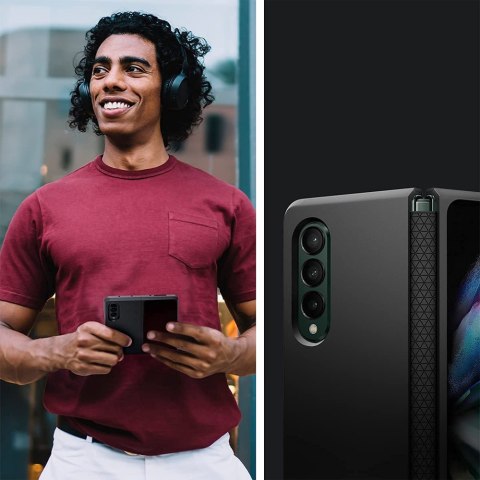 Pancerne etui Spigen Tough Armor pokrowiec do Samsung Galaxy Z Fold 3 Black