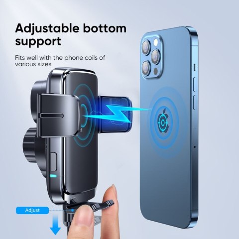 Uchwyt samochodowy Joyroom JR-ZS242 obrotowy na szybę / kokpit z ładowarką Wireless 15W Black