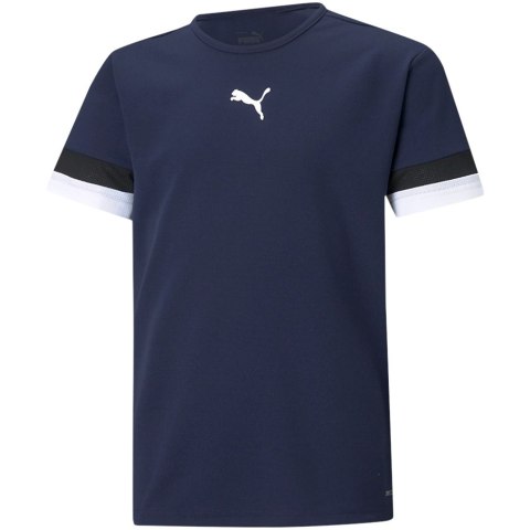 Koszulka dla dzieci Puma teamRISE Jersey Jr granatowa 704938 06 Koszulka dla dzieci Puma teamRISE Jersey Jr granatowa 704938 06