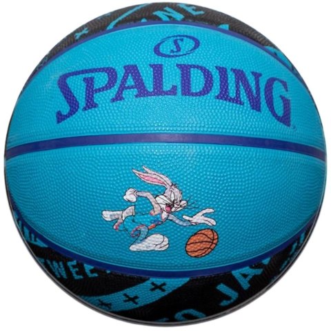Piłka do koszykówki Spalding Space Jam Tune Squad Bugs niebiesko-czarna '7 84598Z Piłka do koszykówki Spalding Space Jam Tune Squad Bugs niebiesko-czarna '7 84598Z