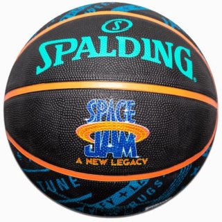 Piłka do koszykówki Spalding Space Jam Tune Squad Roster czarno-niebieska '7 84540Z