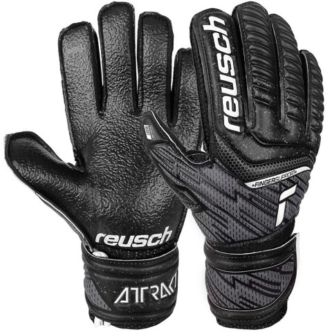 Rękawice bramkarskie Reusch Attrakt Resist Finger Support Junior czarne 5172610 7700 Rękawice bramkarskie Reusch Attrakt Resist Finger Support Junior czarne 5172610 7700