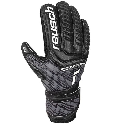Rękawice bramkarskie Reusch Attrakt Resist Finger Support Junior czarne 5172610 7700 Rękawice bramkarskie Reusch Attrakt Resist Finger Support Junior czarne 5172610 7700