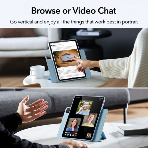 Etui ESR Rebound Hybrid do Apple iPad Air 10.9" 4/5 (2020/2022) Air 11" 6 (2024) Frosted Green