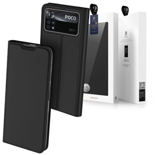 Etui ochronne z klapką Dux Ducis Skin Pro skórzane do Xiaomi Poco X4 Pro 5G Czarne