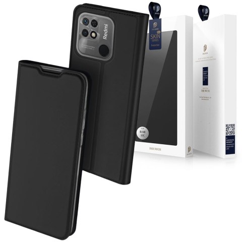 Etui ochronne z klapką Dux Ducis Skin Pro skórzane do Xiaomi Redmi 10C Czarne