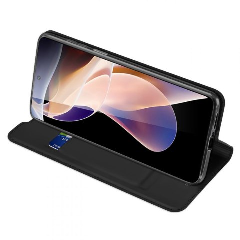 Etui z klapką Dux Ducis Skin Pro skórzane do Xiaomi Redmi Note 11 Pro/ 11 Pro Plus 5G Czarne