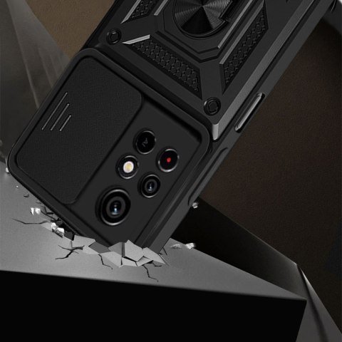 Pancerne etui z osłoną aparatu Alogy Camshield Stand Ring do Poco M4 Pro 4G/LTE czarne