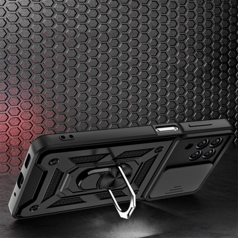 Pancerne etui z osłoną aparatu Alogy Camshield Stand Ring do Samsung Galaxy M53 5G czarne