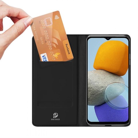 Zamykane etui z klapką Dux Ducis Skin Pro skórzane do Samsung Galaxy M23 5G Czarne