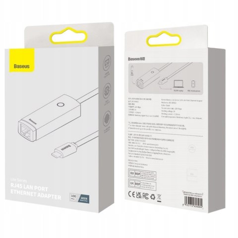 Adapter karta sieciowa LAN Baseus Erhernet przejściówka USB-C do RJ45 1000Mbps