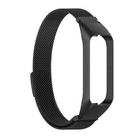 Bransoleta Milanese pasek Alogy stal nierdzewna do Samsung Galaxy Fit 2 SM-R220 Czarna