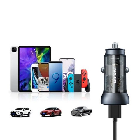 Ładowarka samochodowa Joyroom C-A42 2-PORT Car Charger PD38W/QC3.0 Grey