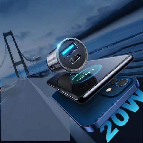 Ładowarka samochodowa Joyroom C-A43 2-Port Car Charger PD20W/QC3.0 Grey