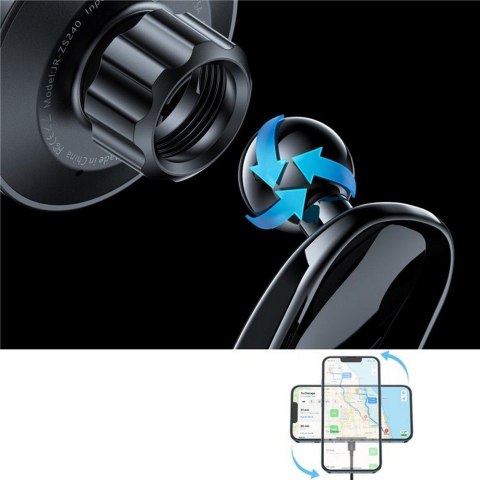 Magnetyczny uchwyt samochodowy z ładowarką do MagSafe Joyroom JR-ZS240 na kokpit 15W Black