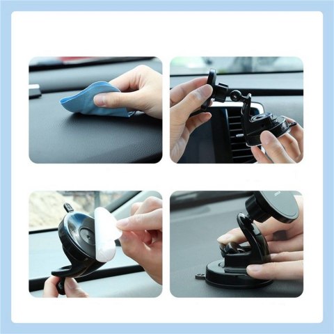 Magnetyczny uchwyt samochodowy z ładowarką do MagSafe Joyroom JR-ZS240 na kokpit 15W Black