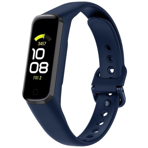 Sportowy pasek gumowy soft Alogy strap do Samsung Galaxy Fit 2 SM-R220 granatowy