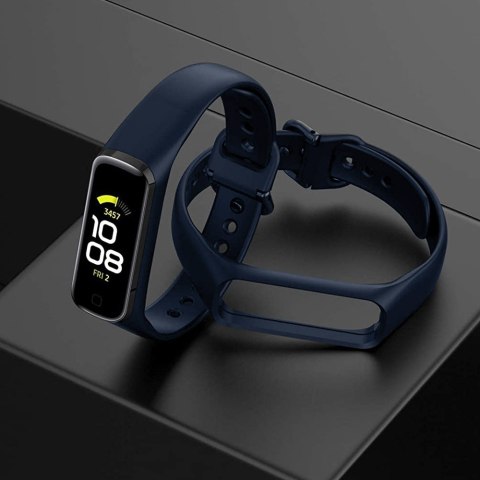 Sportowy pasek gumowy soft Alogy strap do Samsung Galaxy Fit 2 SM-R220 granatowy