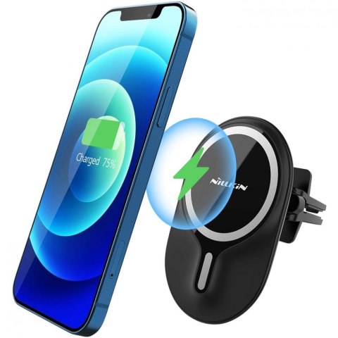 Uchwyt samochodowy Nillkin magnetyczny z ładowarką MagSafe do kratki Black