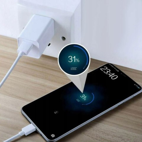 Kabel przewód Oppo DL129 USB do USB-C Type C 1m Biały