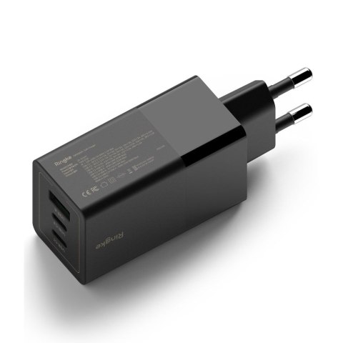 Ładowarka sieciowa Ringke Gan 3-port Network Charger USB USB-C 65W Black