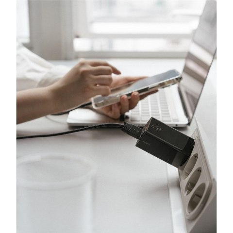 Ładowarka sieciowa Ringke Gan 3-port Network Charger USB USB-C 65W Black