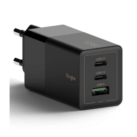 Ładowarka sieciowa Ringke Gan 3-port Network Charger USB USB-C 65W Black