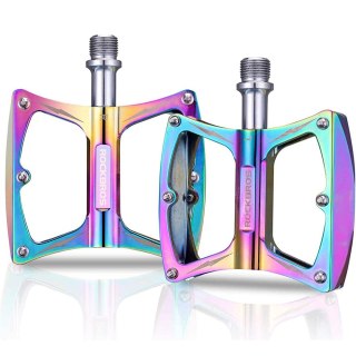 Pedały rowerowe do roweru RockBros LX-K340 platformowe aluminiowe Kolorowe