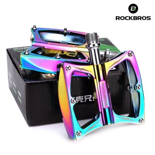 Pedały rowerowe do roweru RockBros LX-K340 platformowe aluminiowe Kolorowe