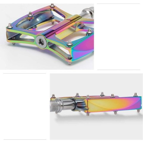 Pedały rowerowe do roweru RockBros LX-K340 platformowe aluminiowe Kolorowe