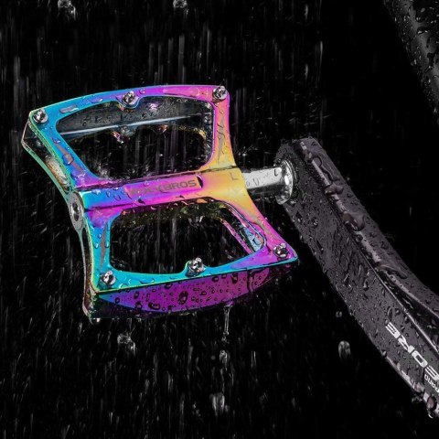 Pedały rowerowe do roweru RockBros LX-K340 platformowe aluminiowe Kolorowe