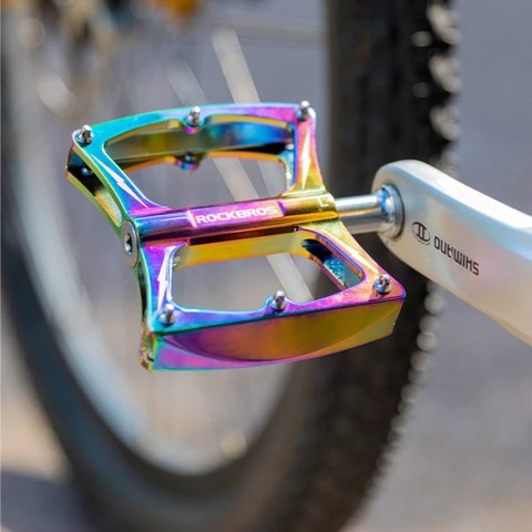 Pedały rowerowe do roweru RockBros LX-K340 platformowe aluminiowe Kolorowe