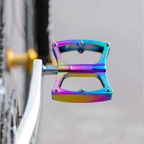 Pedały rowerowe do roweru RockBros LX-K340 platformowe aluminiowe Kolorowe