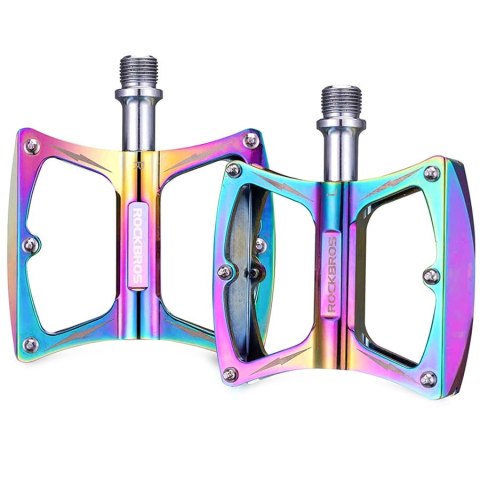 Pedały rowerowe do roweru RockBros LX-K340 platformowe aluminiowe Kolorowe