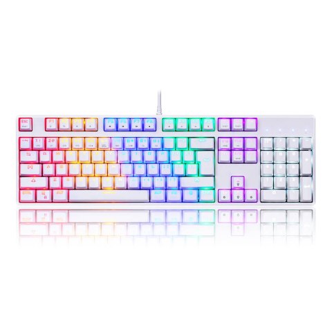 Klawiatura mechaniczna Motospeed CK107 RGB (biała)