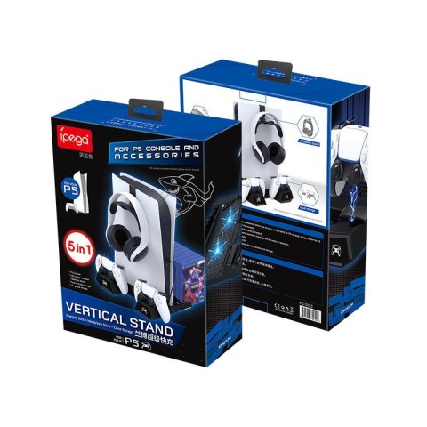 Wielofunkcyjna podstawka chłodząca do konsoli PS5 iPega PG-P5023 (czarna)