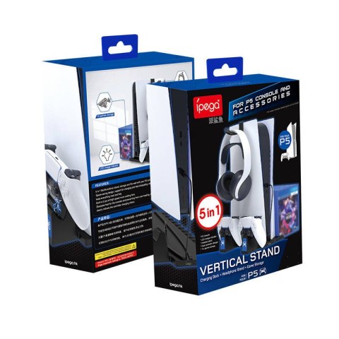 Wielofunkcyjna podstawka do konsoli PS5 iPega PG-P5009 (czarna)
