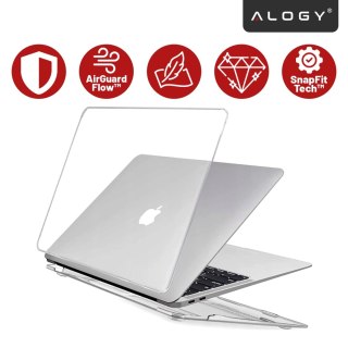 Etui Ochronne do Apple MacBook Air 13 13.6" M2 (2022) / M3 (2024) / M4 (2025), Smukłe i Przezroczyste, Alogy HardCase™ - Transpa